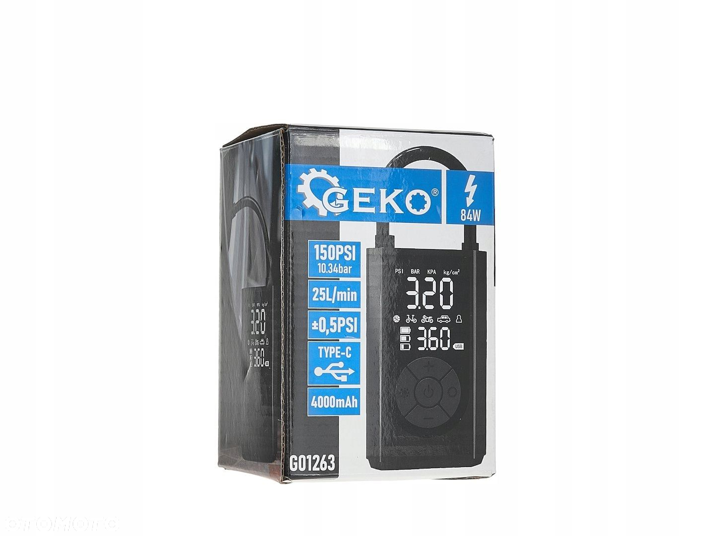KOMPRESOR ROWEROWY/SAMOCHODOWY 400mAh 84W LATARKA LED GEKO G01263 - 11