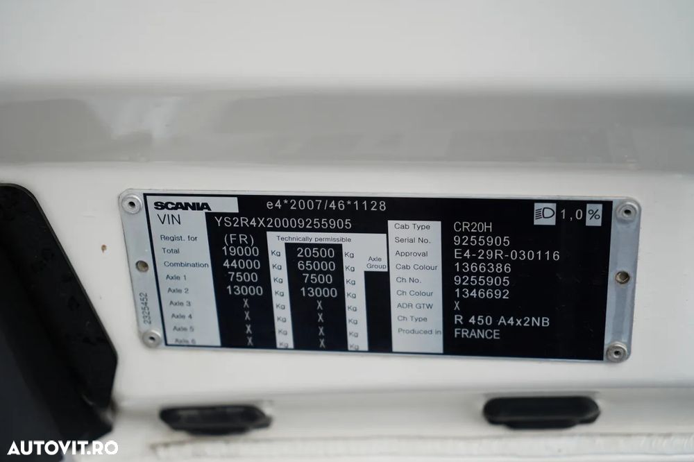 Scania R 450 / RETARDER / SISTEM HIDRAULIC / 2 REZERVORE DE COMBUSTIBIL / AIRMATIC COMPLET / CONTRACT DE REPARAȚIE POST-SERVICE - 36