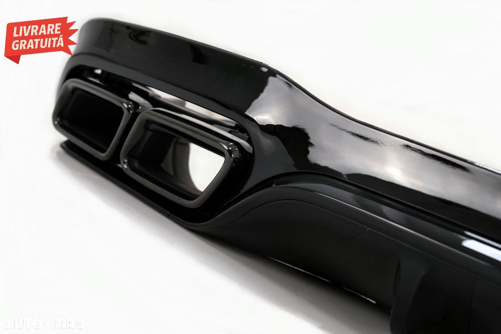 Difuzor Bara Spate cu Ornamente Evacuare Mercedes E-Class W213 (2016-2019) E63 Des- livrare gratuita - 2