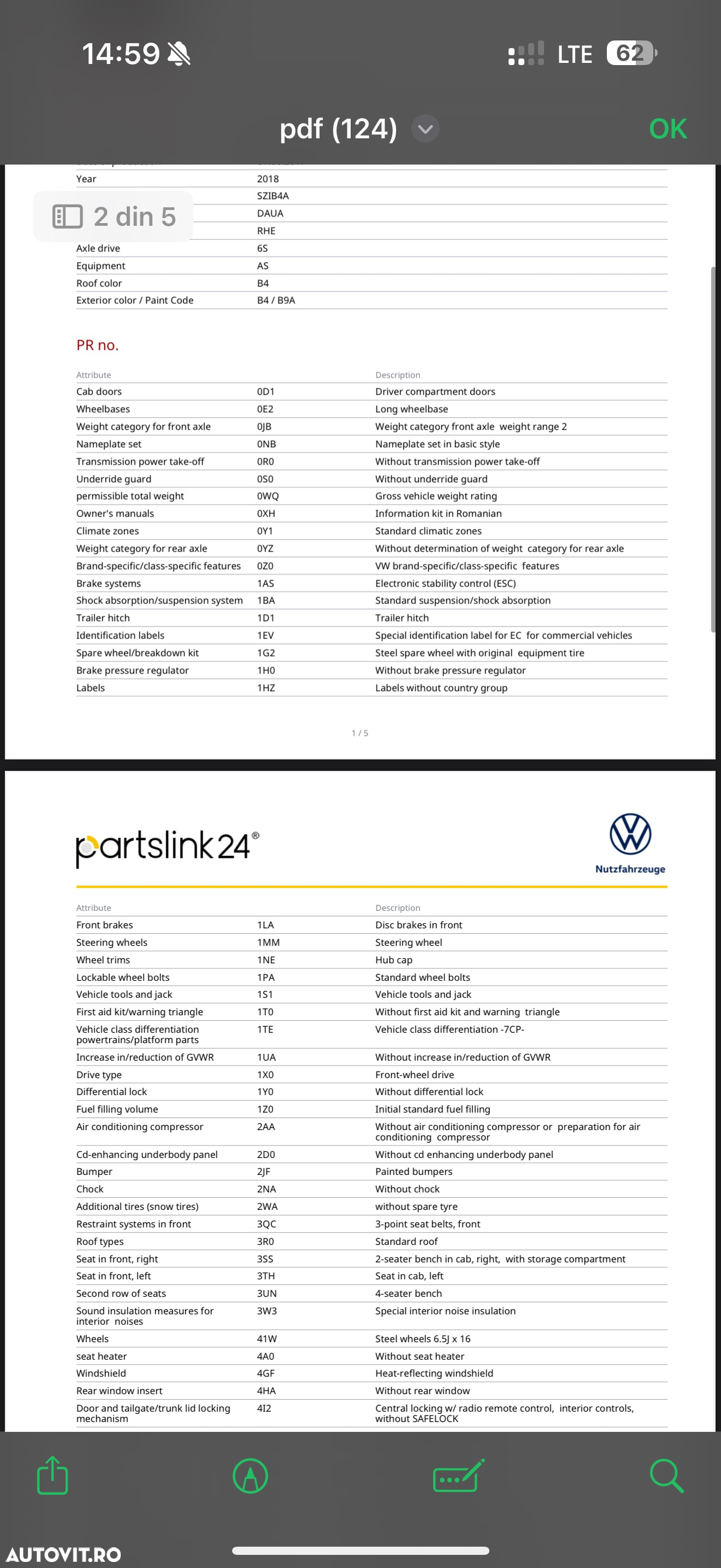 Volkswagen Crafter VW 35 CD L4 Dokka DoubleCab Platforma Autoutilitara Bena Aluminiu pick-up 2018 200.000km Unic Proprietar de noua reprezentanța VW NU Mercedes Sprinter - 15
