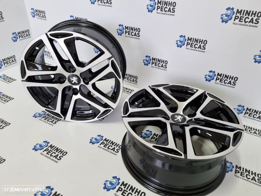 Jantes Peugeot 308 em 16 (4x108) Preto Polido - 5