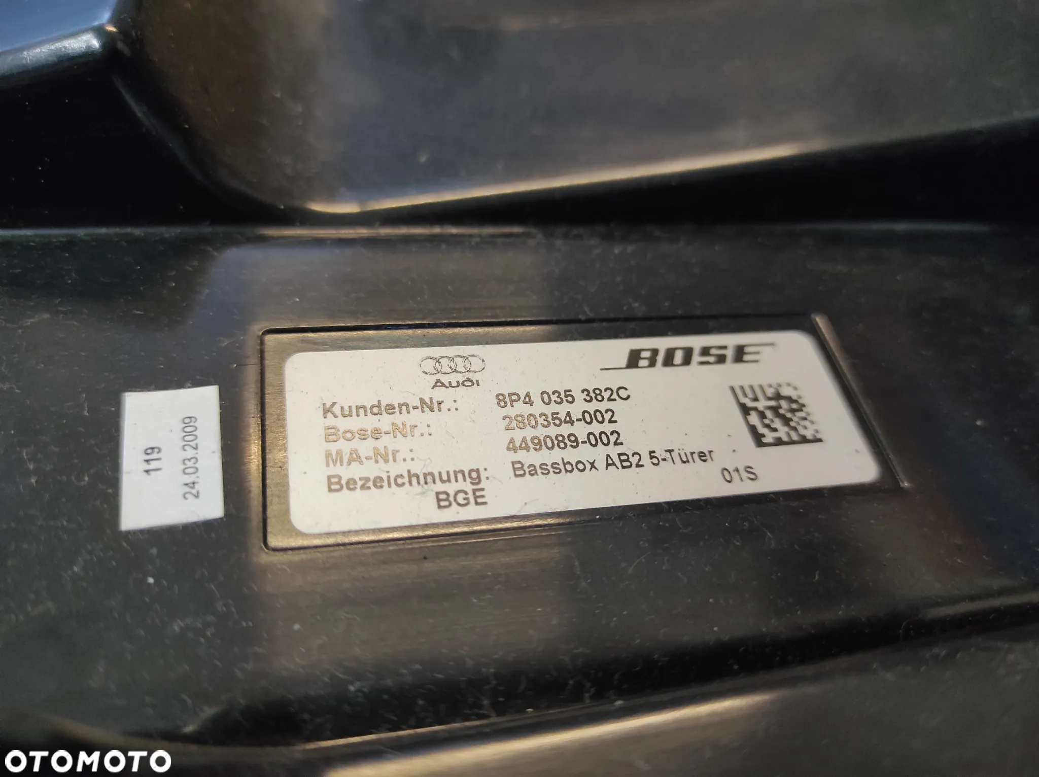 SUBWOOFER GŁOŚNIK TUBA AUDI A3 8P 8P4035382C WYSYŁKA !!!!!! - 5