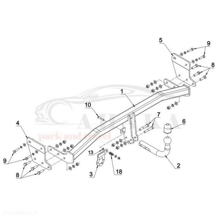 Hak Holowniczy Odkręcany Do Hyundai Elantra 2016-2020 - 2