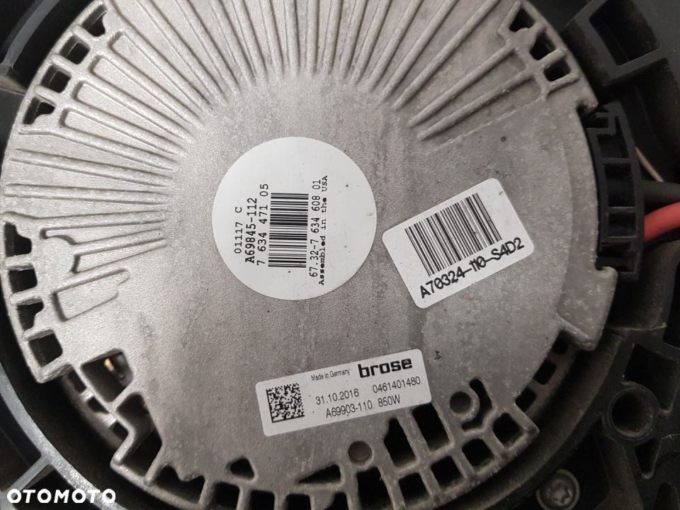 BMW X5 F15 X6 F16 850W WENTYLATOR CHŁODNICY 7634471 7634608 560571 - 4