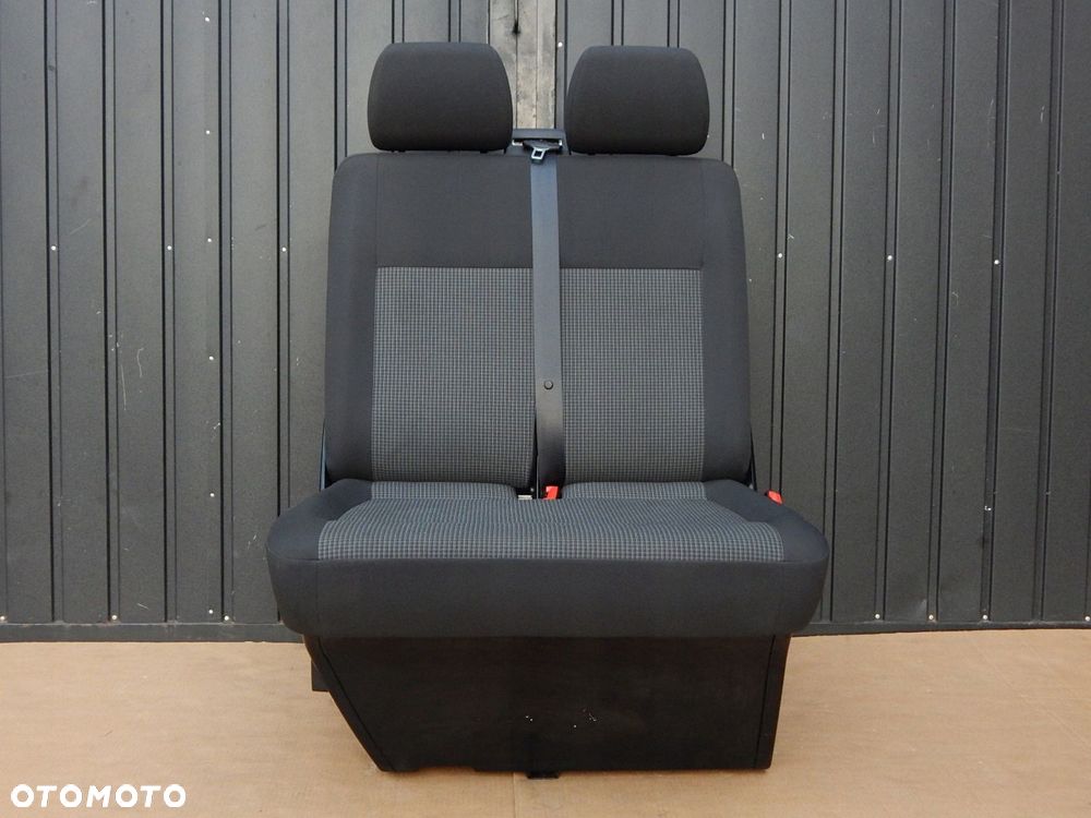 vw t5 lift t6 t6.1 fotel pasażera dwójka prawy przód ławka double grid - 2