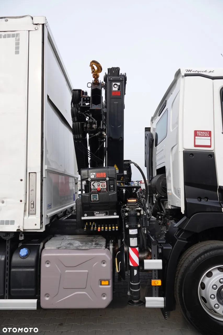 Renault C 380 / 6x2 / SKRZYNIOWY / HDS HIAB 138 B-3 WYSÓW 10,5 M / ROTATOR / STEROWANIE RADIOWE / + WINDA ZAŁADOWCZA / ZABUDOWA FIRANKA ZSUWANA / EURO 6 - 11