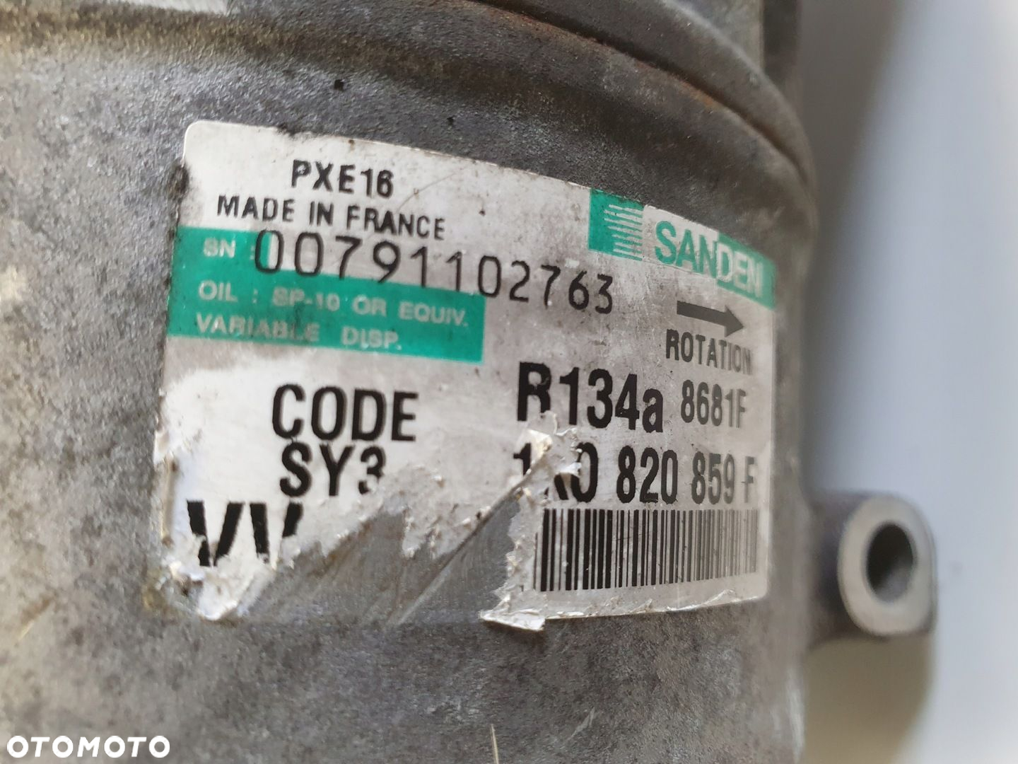 Audi A3 II 8P 1.9 TDI SPRĘŻARKA KLIMATYZACJI pompa 1K0820859F - 2