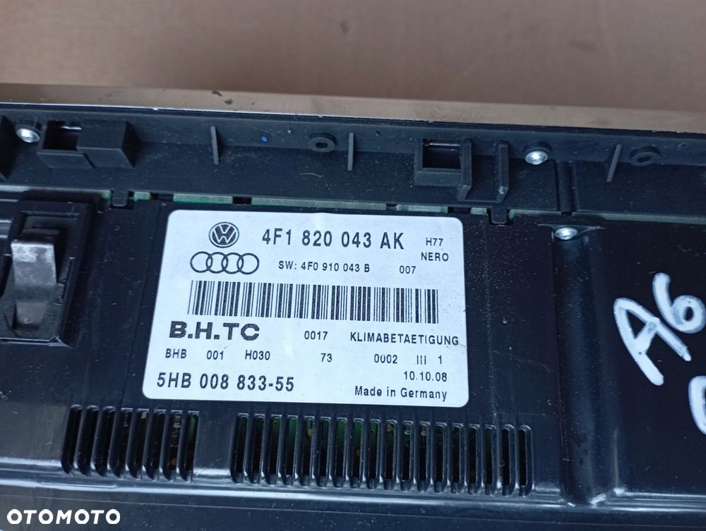 AUDI A6 C6 PANEL KLIMY KLIMATRONIK 4F1820043AK - 2