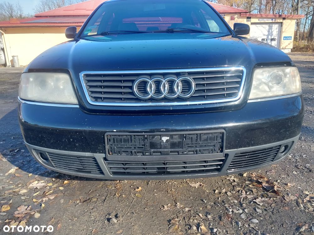 Przód kompletny Audi A6 C5 1.8T przedlift kolor LY9B czarny maska zderzak lampa prawa lewa wzmocnienie czołowe pas grill atrapa chłodnica KOMPLET do założenia europa - 1