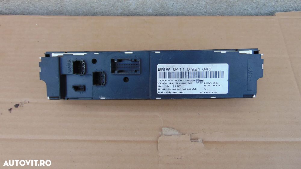 Panou comanda aer conditionat AC BMW Seria 3 E46 an 1998-2006 cod 64116921845 - 3