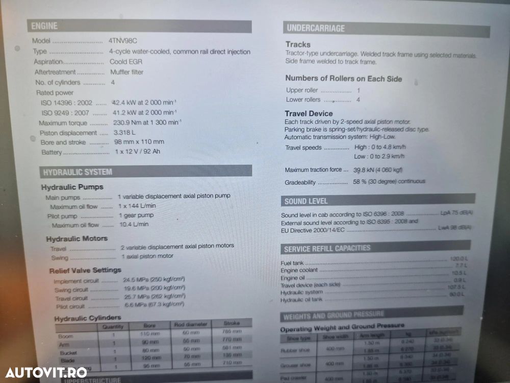 Hitachi ZX65, 6,5tone, 2025, NOU, 66.900 EUR+Tva, PROMOTIE CUPLA RAPIDA+3 CUPE NOI, Aer cond, Inst picon, Ad sapare 4,5m, latime 2m, inaltime 2,55m, posibilitate leasing 5 ani, SUPER PRET 66.900 EUR+Tva - 37