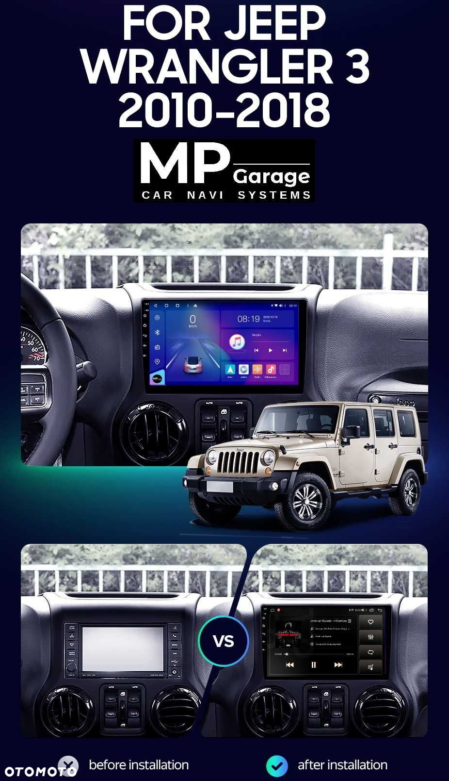 Nawigacja JEEP WRANGLER JK Android11  CarPlay/AndroidAuto Qled 4G - 2