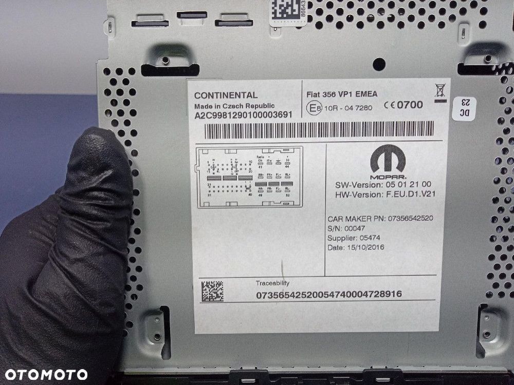FIAT TIPO II 15- RADIO FABRYCZNE OEM 07356542520 - 5
