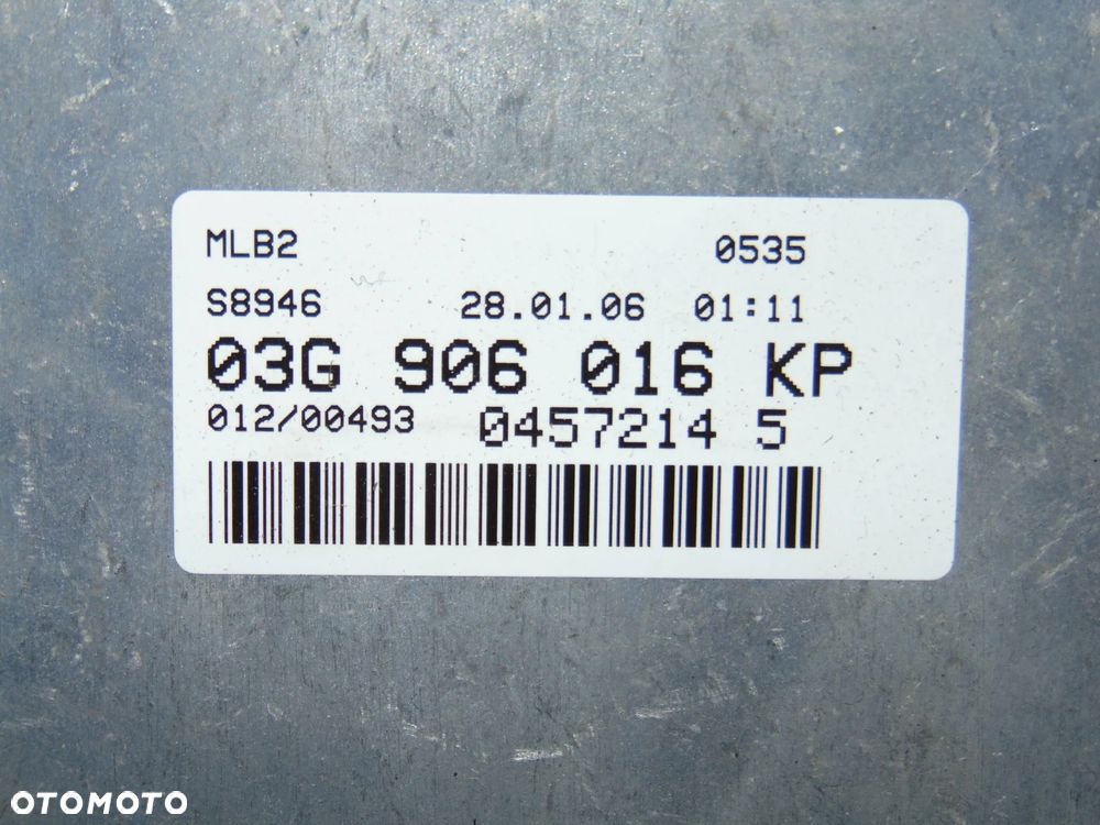Komputer sterownik silnika 03G906016KP 0281013292 Audi A4 B7 2.0 TDI diesel 04-08r - 3