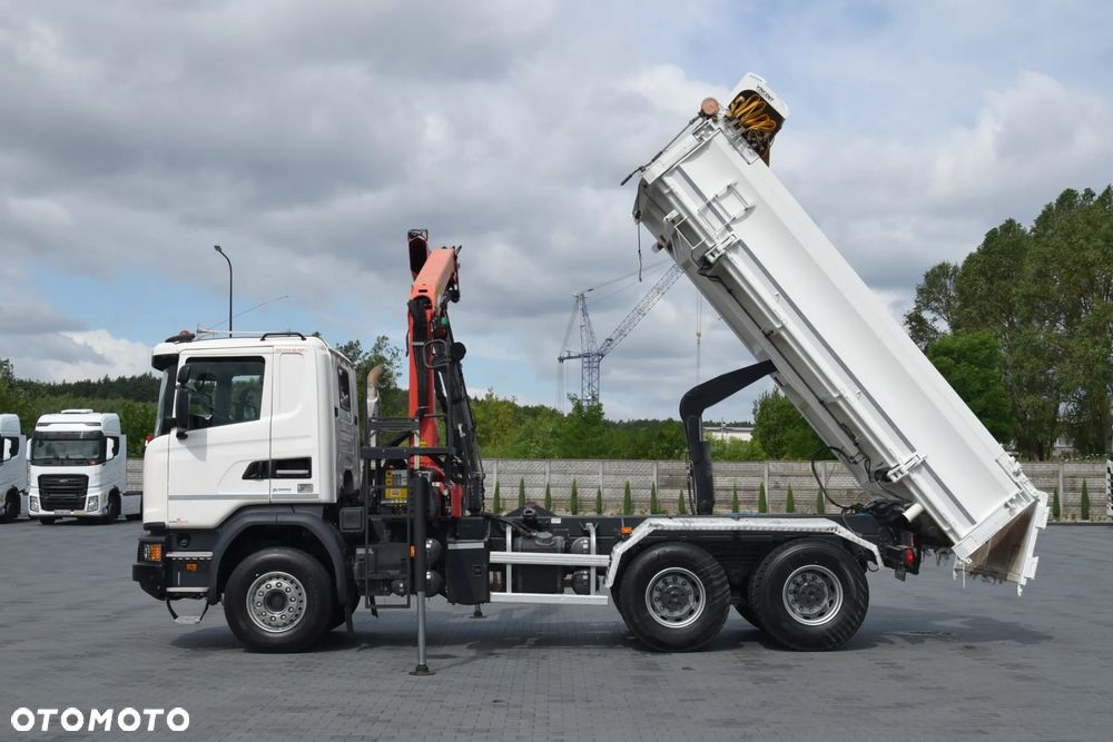 Scania G410 / 6x4 / EURO 6 / HDS PALFINGER PK 17.001 / WYSUW x3 / ROTATOR / CHYWTAK / STEROWANIE RADIOWE / WYWROTKA / HYDROBURTA / AUTOMAT / KAMERA COFANIA / NAWIGACJA / HAK / NISKI PRZEBIEG / 2017 / SERWISOWANY / SPROWADZONY - 26
