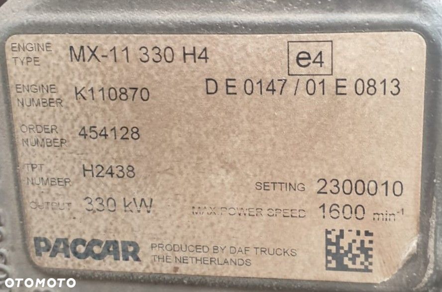 KLAWIATURA SILNIKA KOMPLETNA Z WAŁKAMI ROZRZADU DAF 450 KM MX-11 330 H4 z 2022 r. - 9