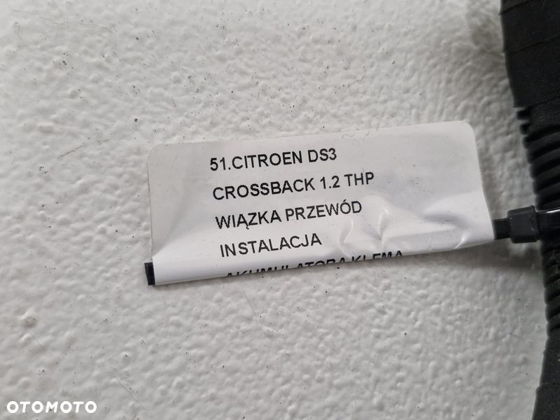 CITROEN DS3 CROSSBACK 1.2 THP WIĄZKA PRZEWÓD INSTALACJA AKUMULATORA KLEMA PLUSOWA 9841132080 9841132080 - 9