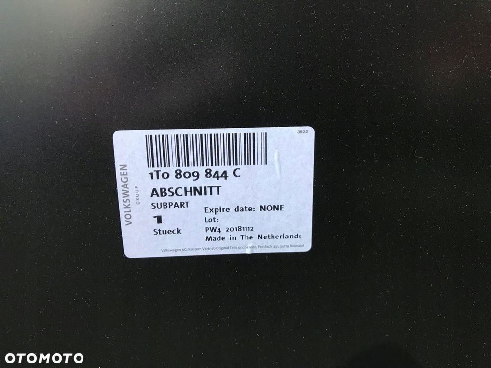 vw touran ii błotnik prawy tył 1t0809844c - 4