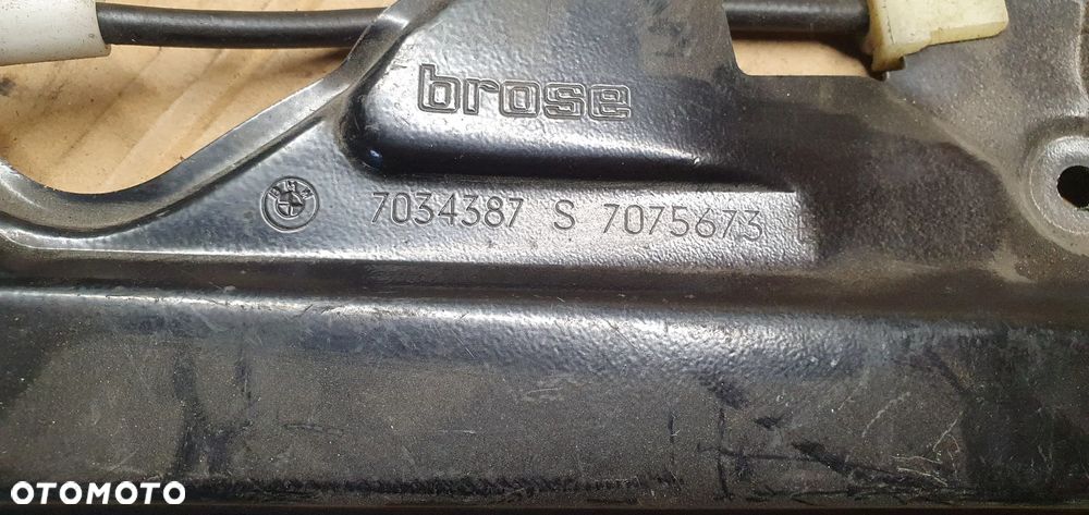 Mechanizm podnośnik szyby lewy tył BMW 5 E60 7034387S 7075673E - 4