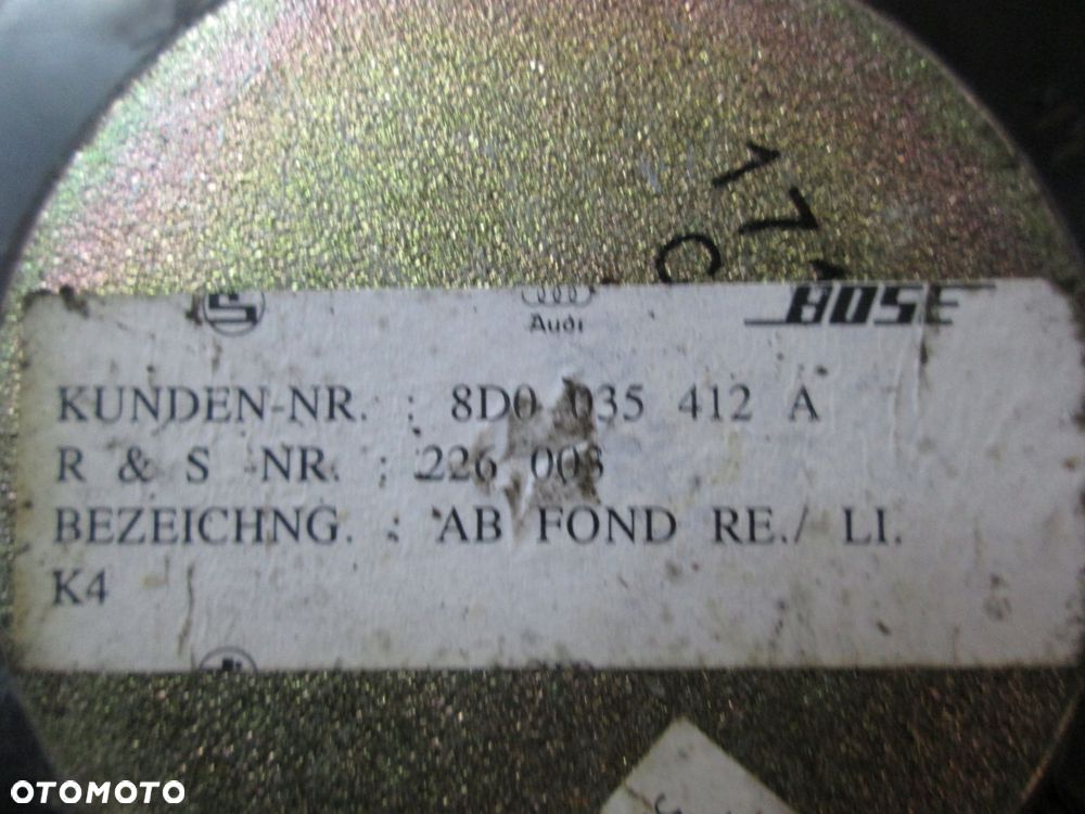 GŁOŚNIK TYŁ LEWY = PRAWY AUDI A3 8L BOSE 8D0035412A - 3