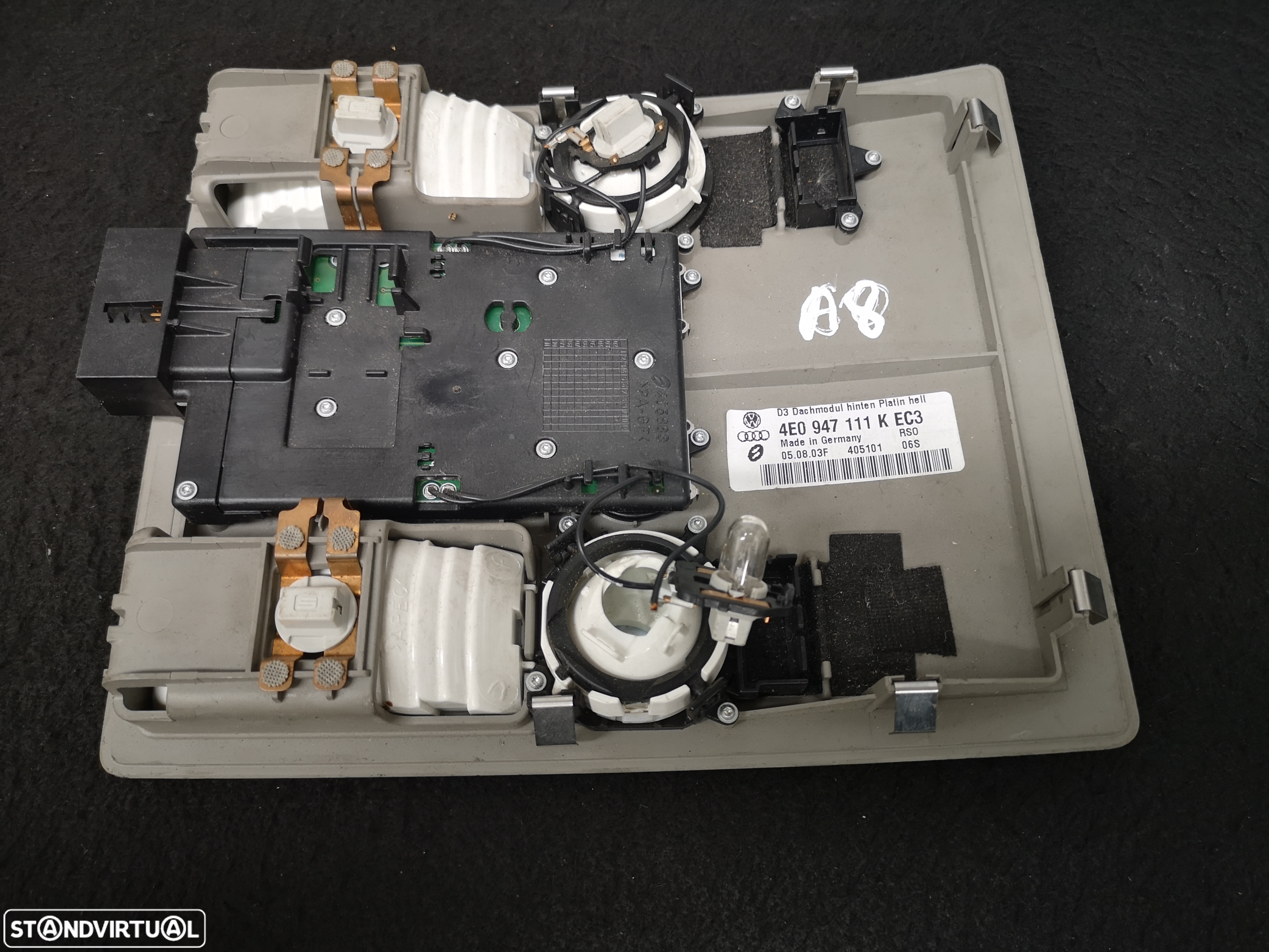 Plafonier Luz interior originais traseira audi a8 d3 4e0 2003+ - 5