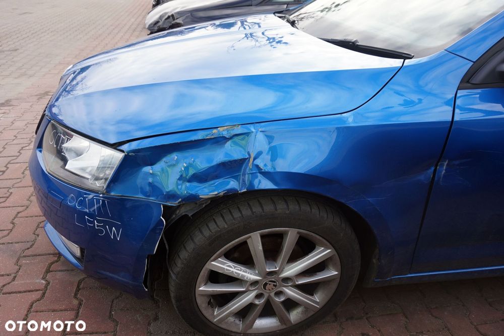 MASKA ZDERZAK BŁOTNIKI LAMPY OCTAVIA III 5E5 LF5W RADAR SPRYSKI SKODA 2012-2016 NIEBIESKI PRZÓD KOMPLETNY - 5