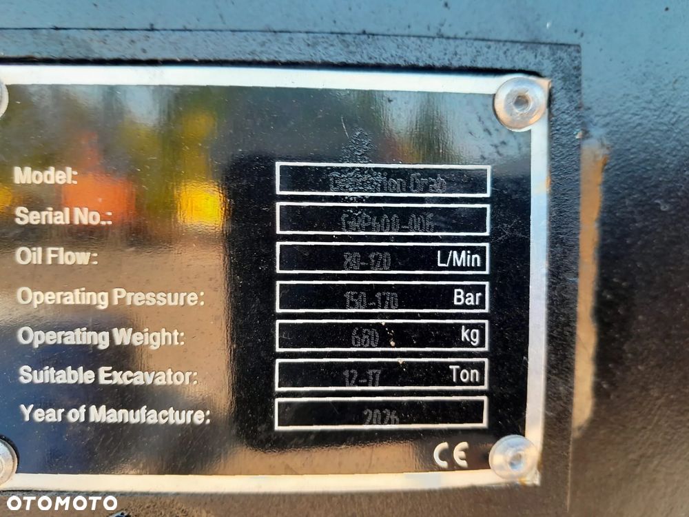 Chwytak hydrauliczny obrotowy sortujący wyburzeniowy kleszcze fi65mm na 2 silnikach obrotu 680kg.NOWE!!! - 9