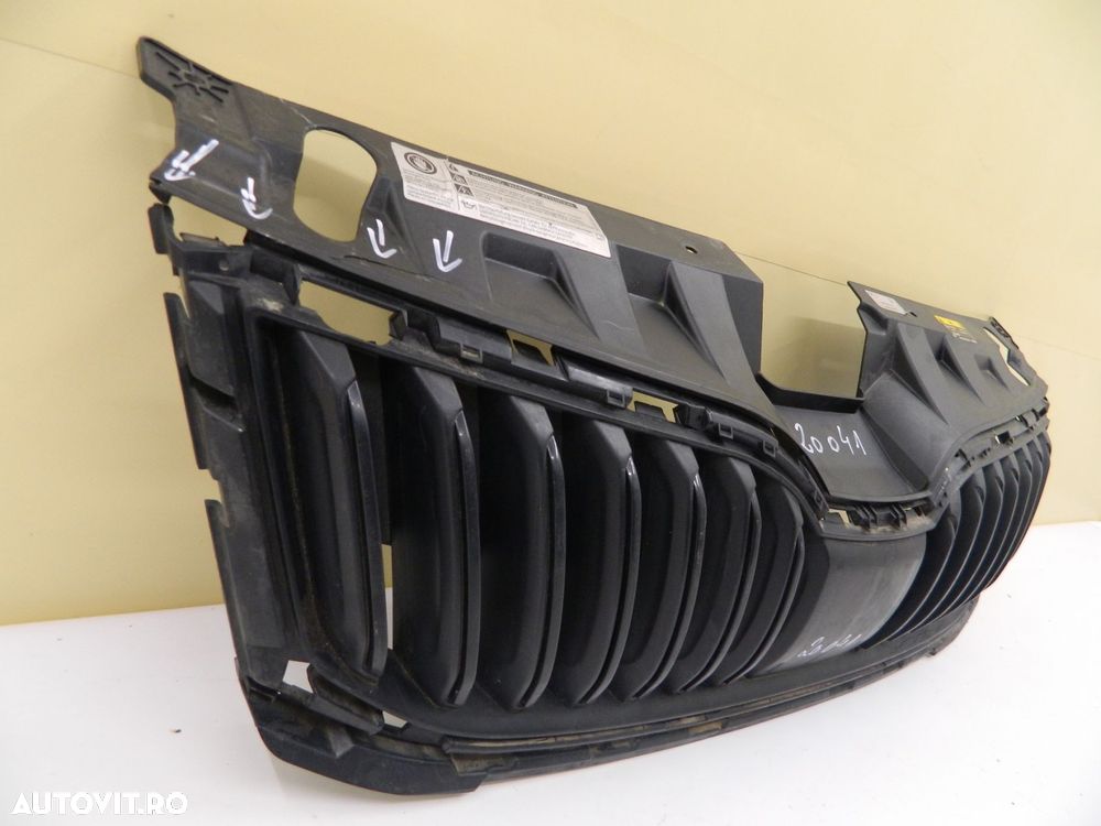 Grila radiator Skoda Octavia Facelift 2017, 2018, 2019, 2020, 5E0852653A. - 3