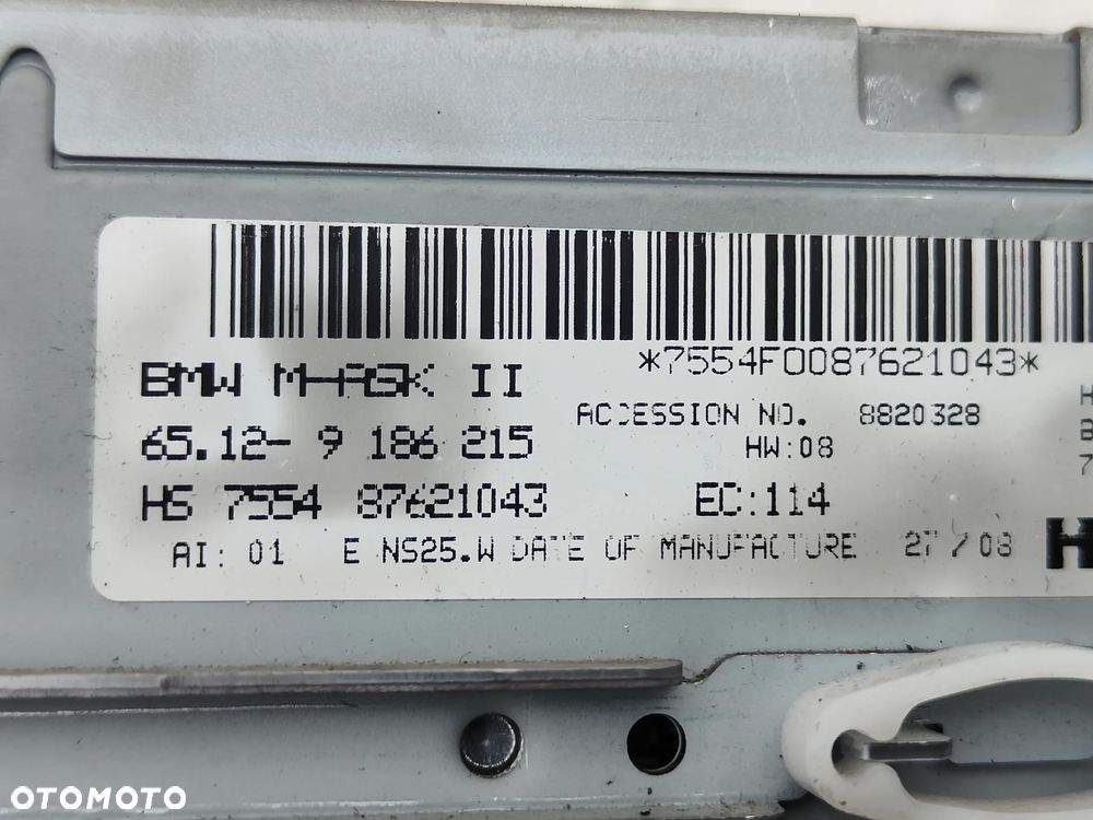 BMW E87 E81 E90 E91 Radio Czytnik nawigacji 9186215 - 6