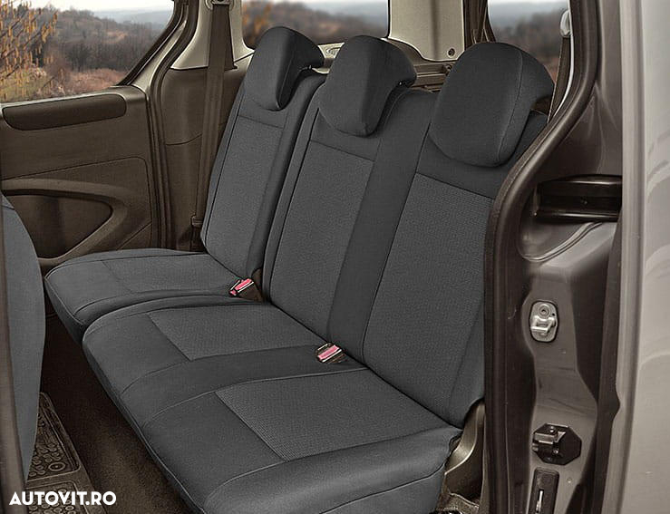 Set huse scaune auto Kegel Tailor Made pentru Peugeot Parner II Tepee, Citroen Berlingo II Combi, set huse fata + spate (bancheta) - 2