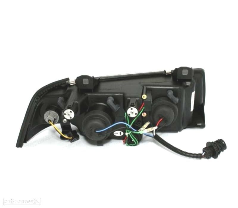 FARÓIS FRONTAIS LUZ DIURNA LED BMW SERIE 3 E36 COUPE + CABRIO FUNDO PRETO - 2