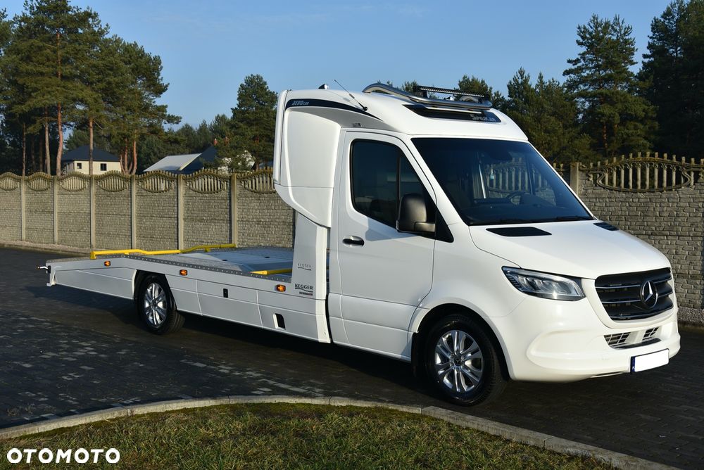 Mercedes-Benz SPRINTER 2022 / ZABUDOWA KEGGER LOW RACE + / AUTOLAWETA / HAK / 3.0 V6 AUTOMAT / DUŻY MBUX / KAMERA COFANIA / SYPIALKA SPOJKAR / PODUSZKI TYŁ / UNIKAT / STAN FABRYCZNIE NOWY - 1