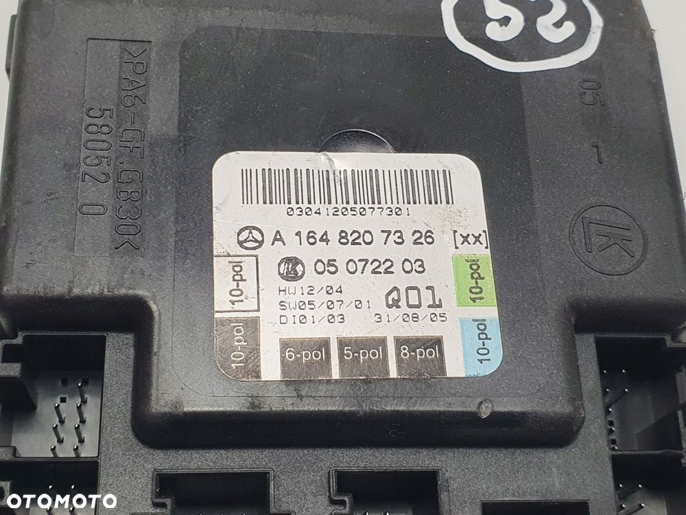 MODUŁ DRZWI Mercedes ML W164 LEWY TYLNY tył A1648207326 sterownik - 3