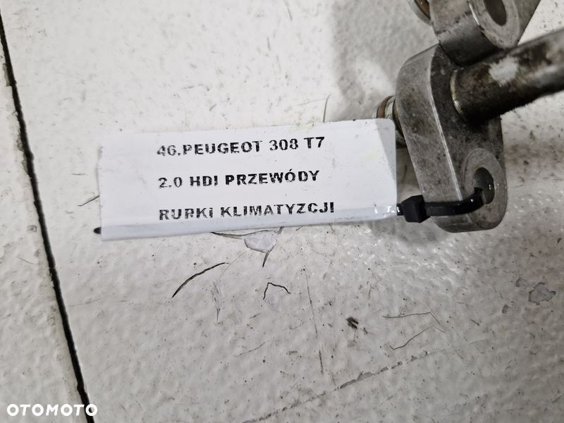 PEUGEOT 308 I 1 T7 1.6 HDI RURKA PRZEWÓD KLIMATYZACJI 9684368380 - 7