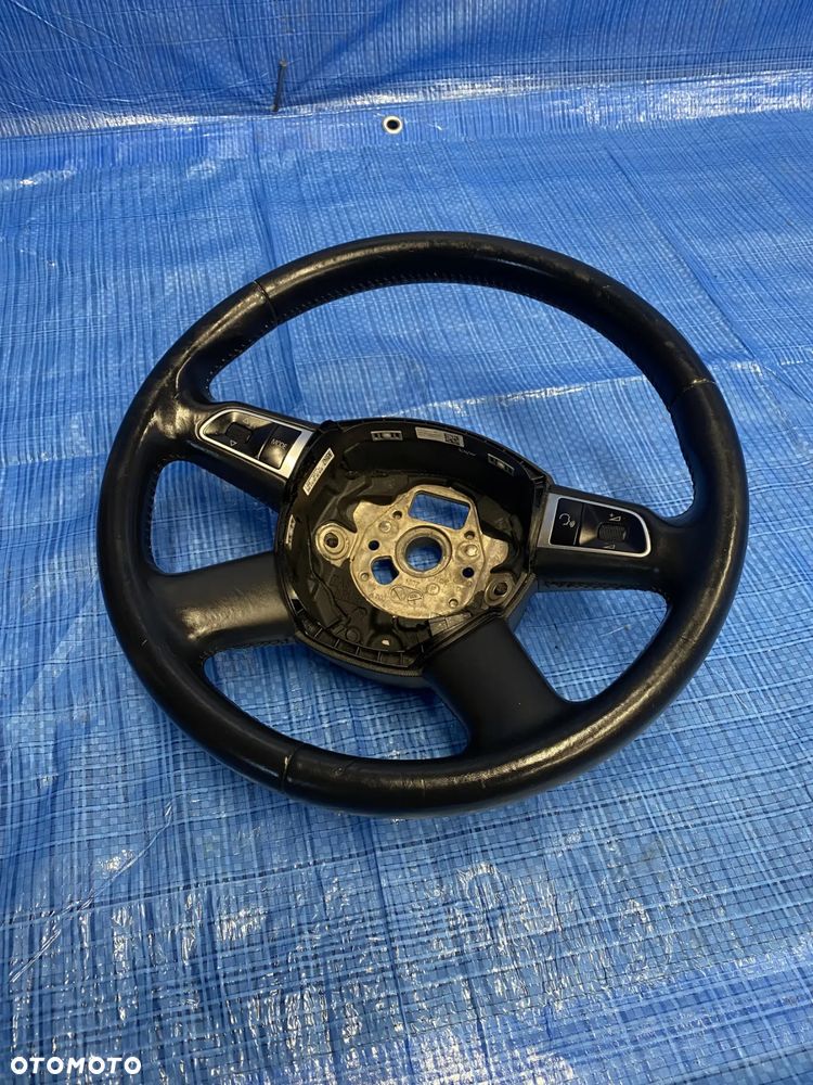 AUDI A4 B8 A5 KIEROWNICA SKÓRZANA MULTIFUNKCYJNA WIELOFUNKCYJNA SKÓRA 8K0419091BG CZARNA ORYGINAŁ - 5