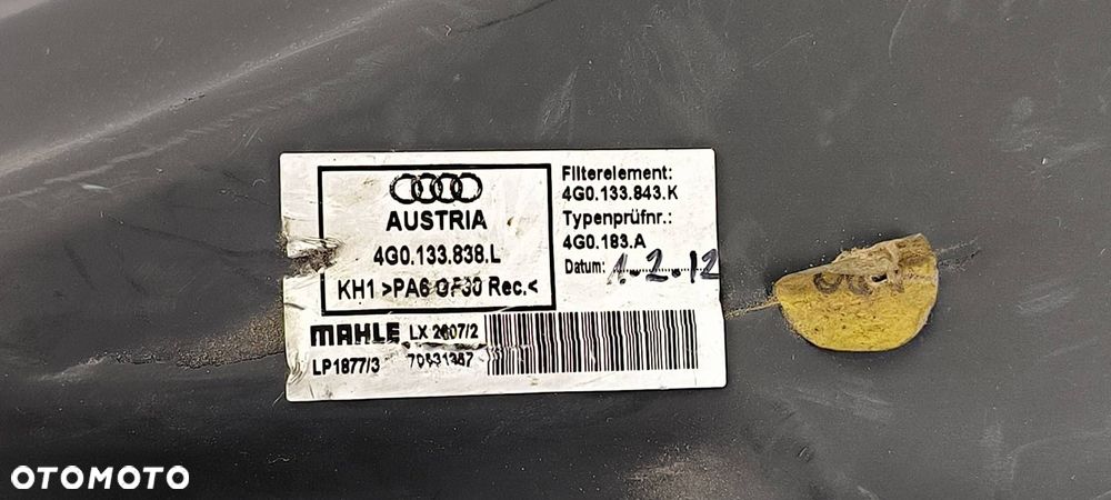 OBUDOWA FILTRA AUDI A6 C7 4G0133838L - 2