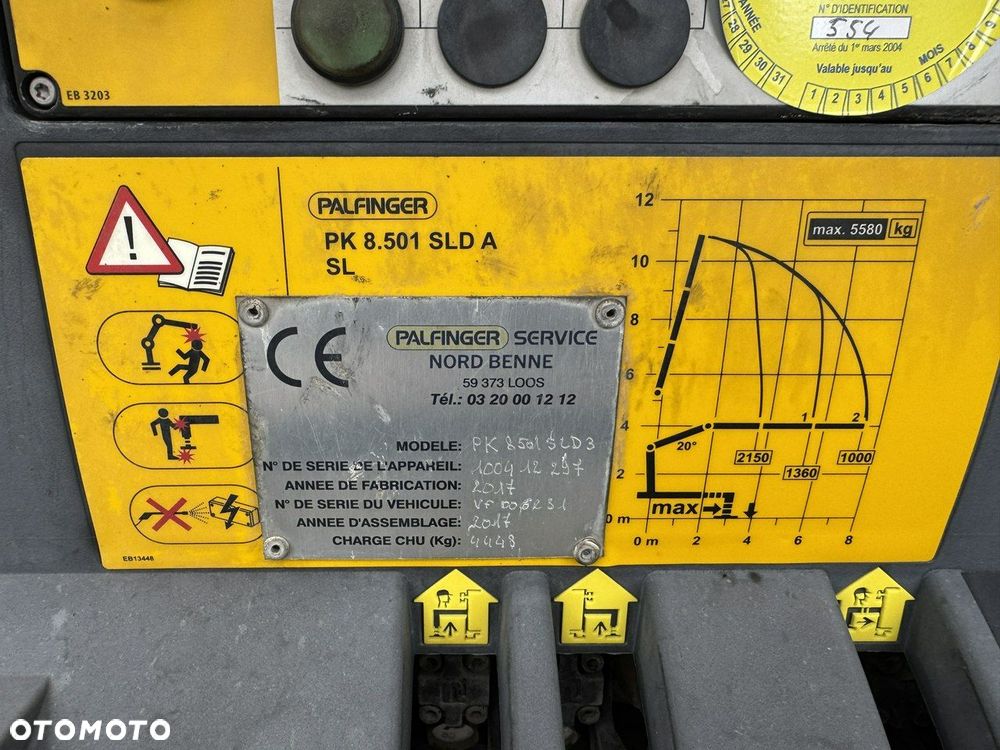 Renault D14 wywrotka 3 stronna, Hds palfinger pk 8501 - 8