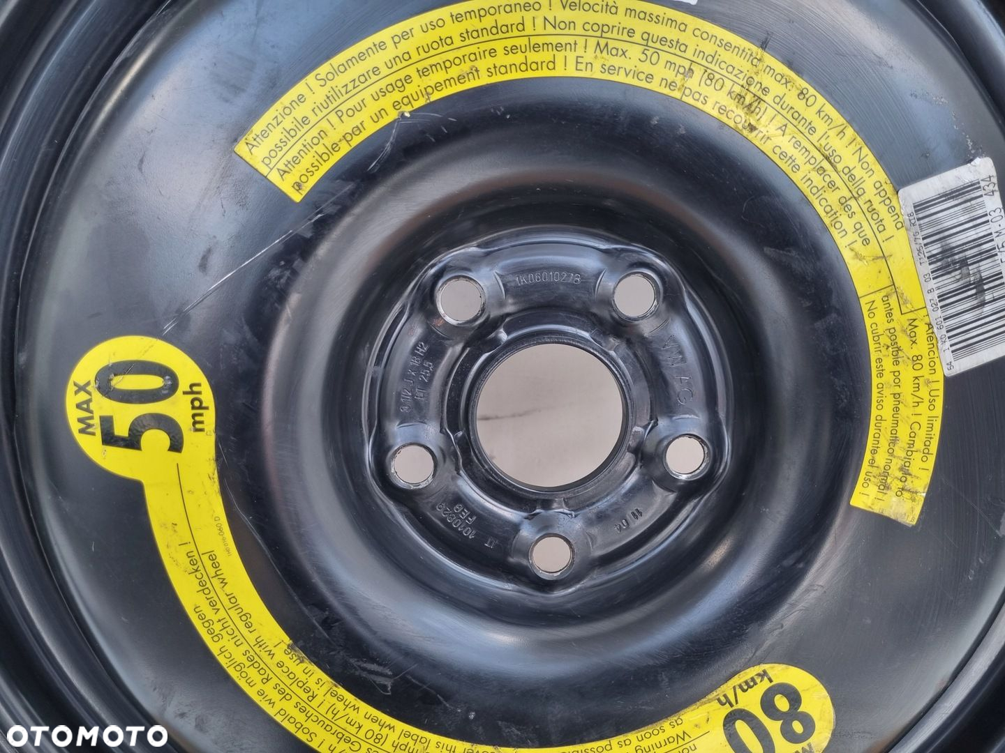 Audi Seat Vw Skoda KOŁO DOJAZDOWE dojazdówka 125/70 R18 1K0601027B - 2