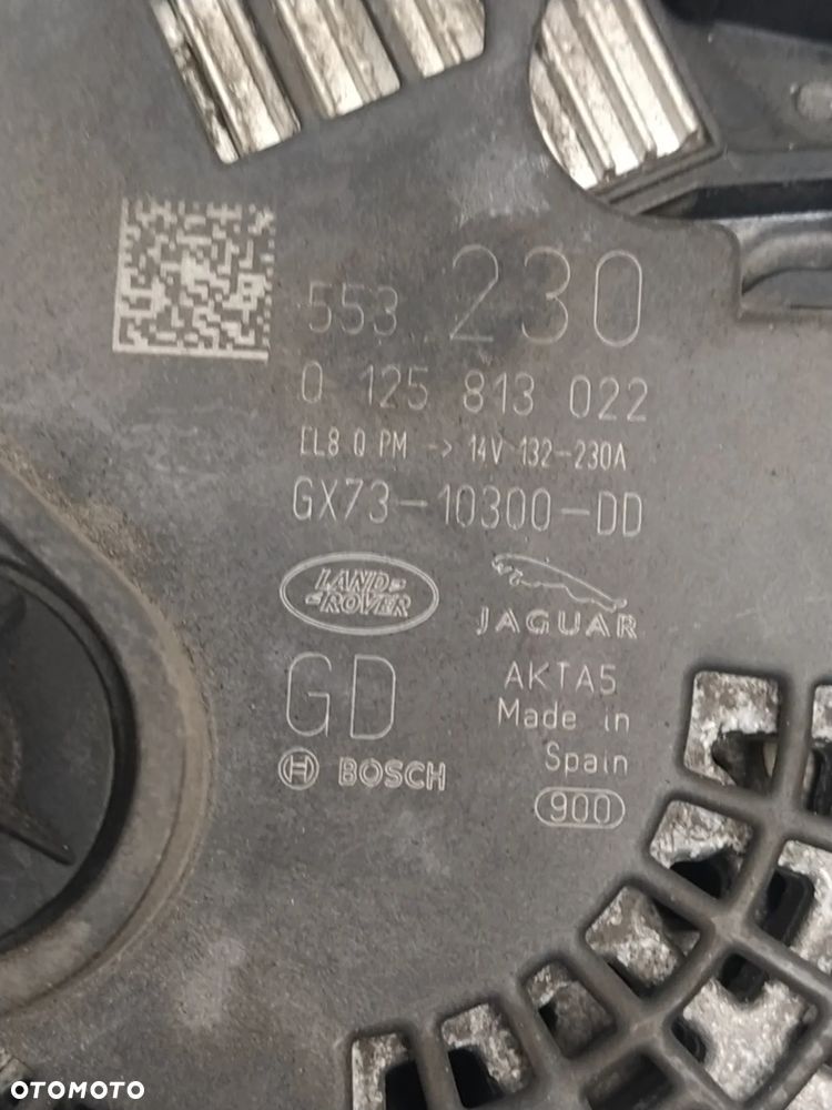 JAGUAR XE X760 XF X260 F-PACE X761 LAND ROVER DISCOVERY SPORT L550 RANGE ROVER EVOQUE L538 ALTERNATOR ORYGINAŁ - 8