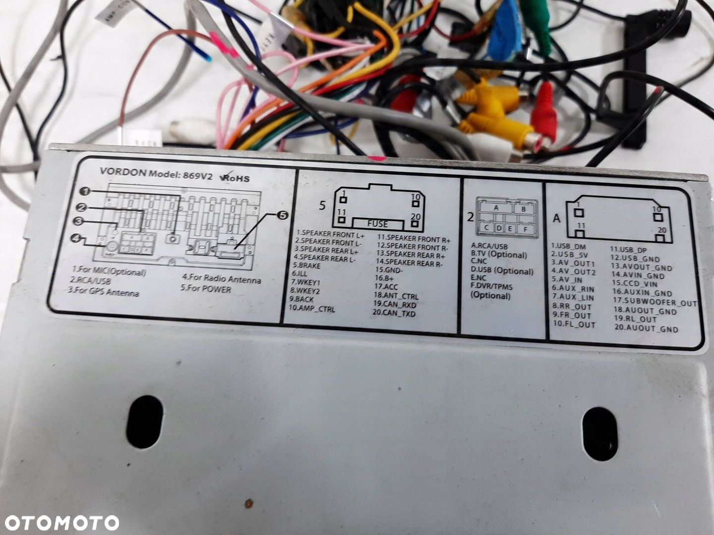 RADIO NAWIGACJA Z MIKROFONEM 2 DIN ANTENA GPS PILOT VORDON 869V2 - 13