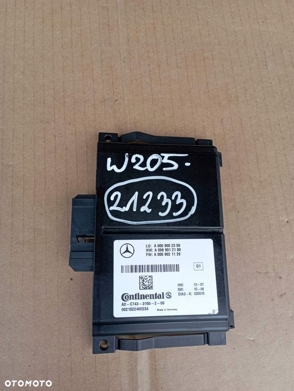 MERCEDES W205 C KLASA MODUŁ RADAR MARTWEGO POLA A0009002309 - 1