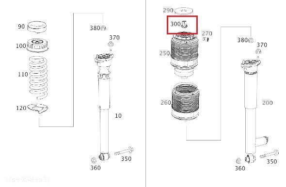MERCEDES W212 W218 Klips montazowy amortyzator tyl - 2