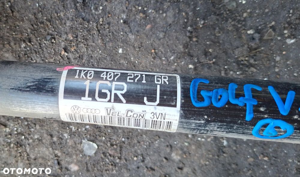 VW GOLF V KOMBI 09r 1.4 TSI PÓŁOŚ LEWA KRÓTKA 1K0407271GR - 2