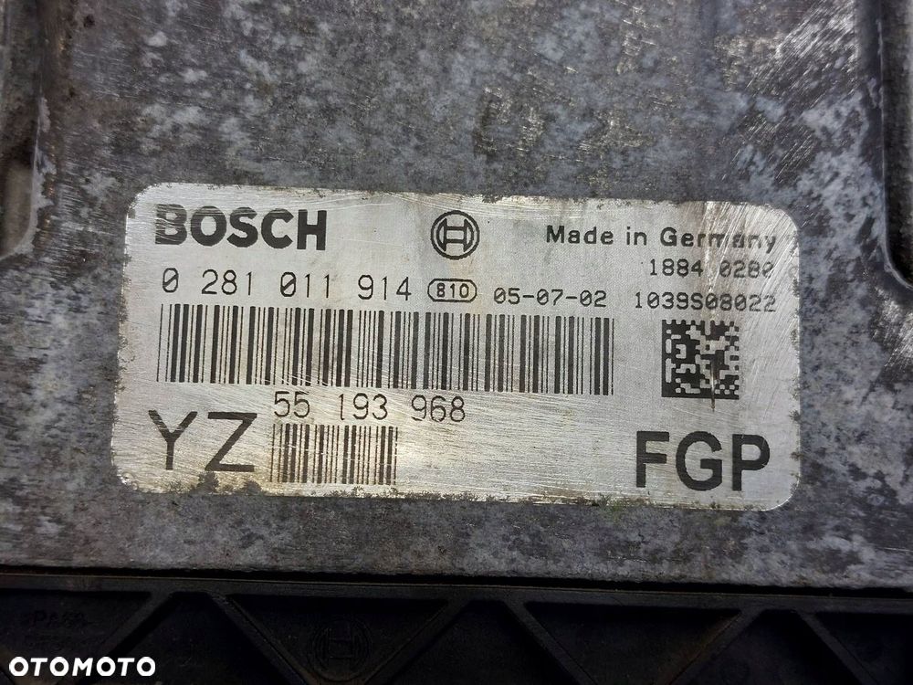 ZESTAW STARTOWY OPEL VECTRA C 1.9 CDTI 55193968 0281011914 13189924 - 2