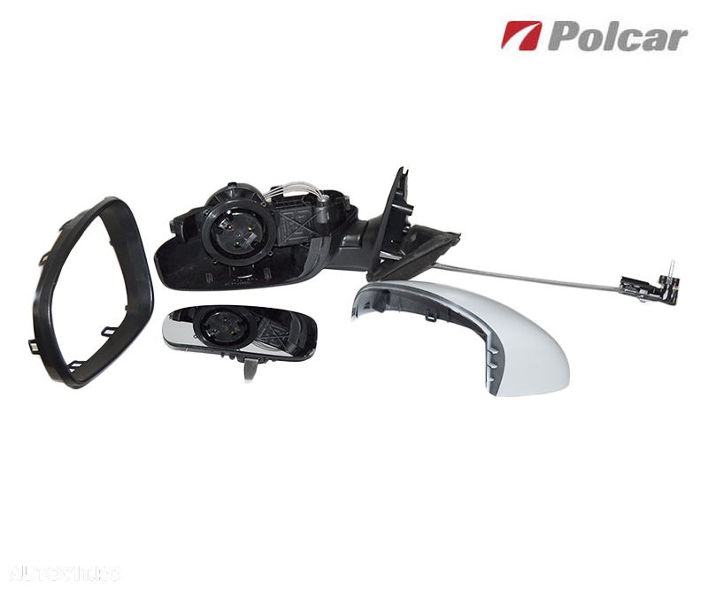 Oglinda exterioara Skoda Fabia 2 (5j) 2007-2015 stanga/dreapta manuala 5J0857507D, sticla asferica clara, reglare manuala, capac grunduit - 2