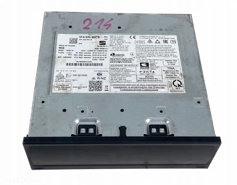 CZYTNIK MULTIMEDIA MIB3 SEAT LEON IV 5FA035862B - 16