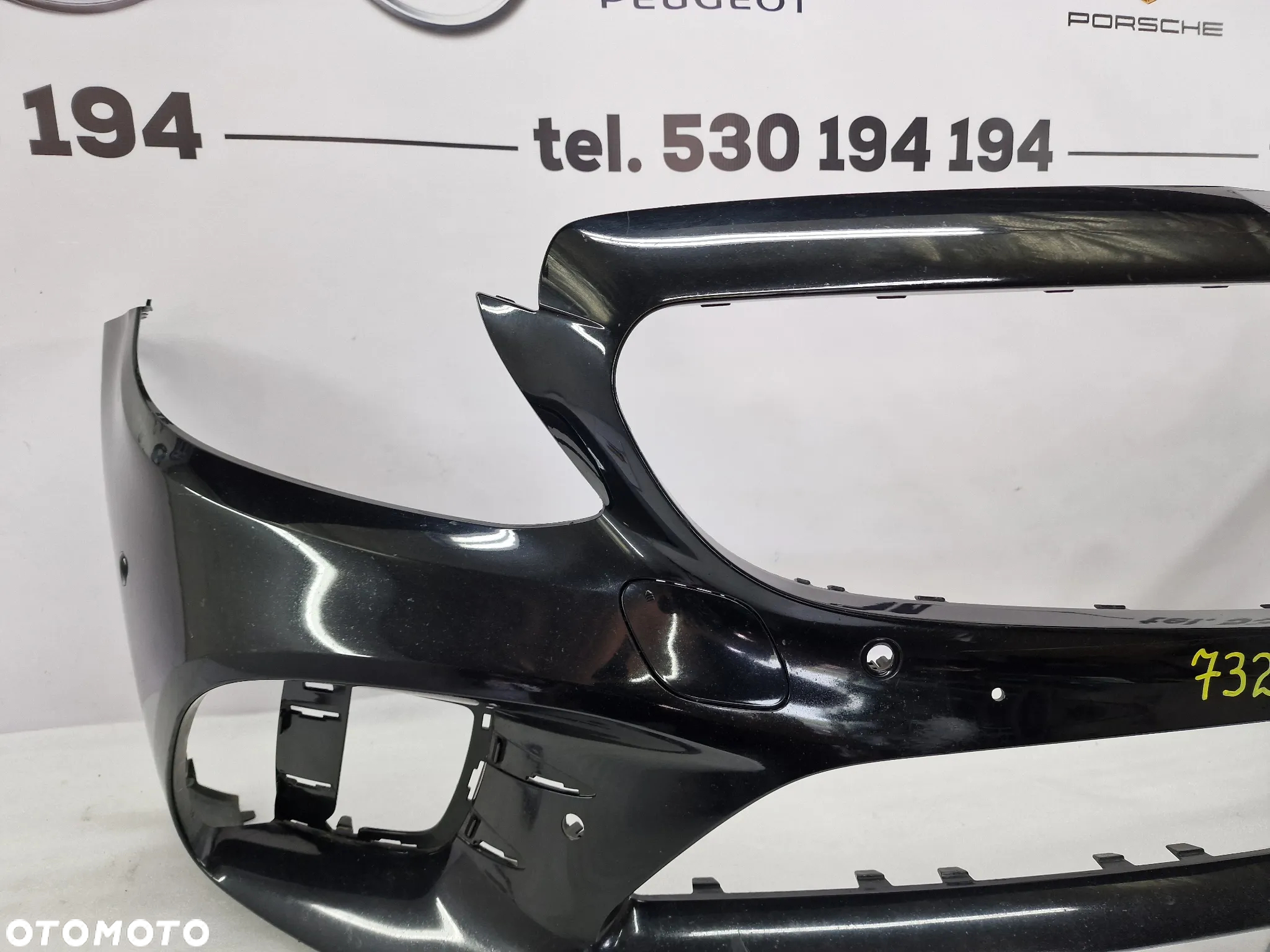 MERCEDES C-KLASSA W205 LIFT AMG 18- ZDERZAK PRZEDNI PRZÓD NA 6X PDC , ŁADNY , CZARNY METALIK , NR A2058856002 , NR AUKCJI NZ732 - 9