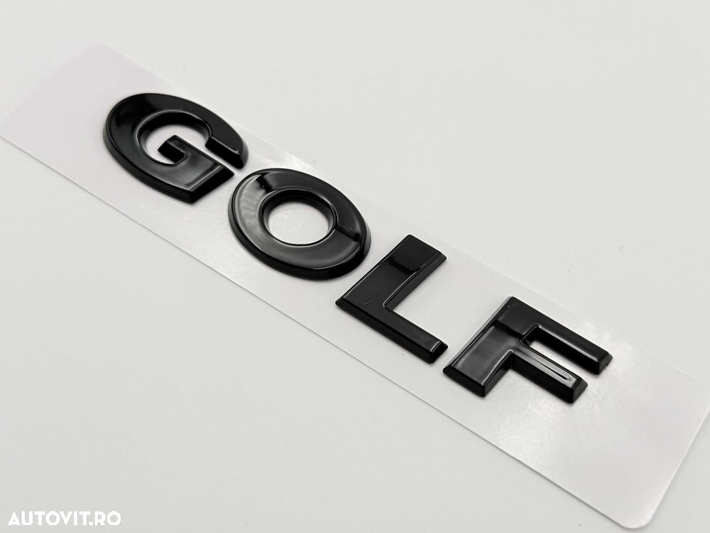 Emblema Compatibila VW GOLF negru - 3