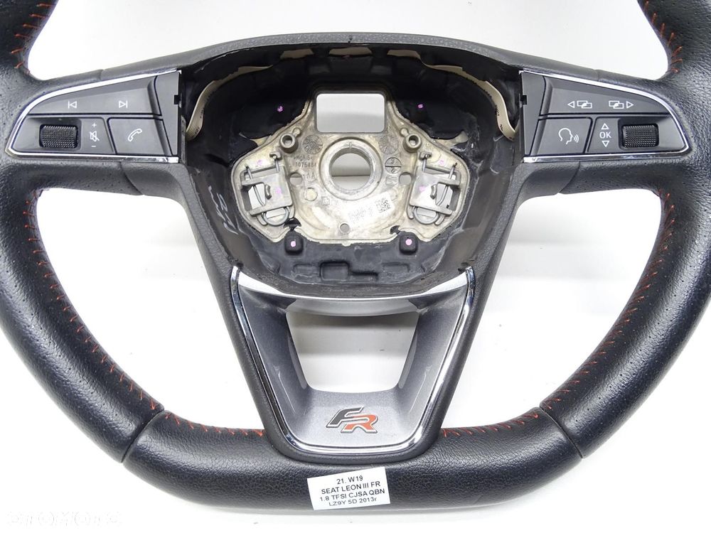 KIEROWNICA SKÓRA MULTI MULTIFUNKCJA ŚCIĘTA 5F0419091M SEAT LEON III FR - 3