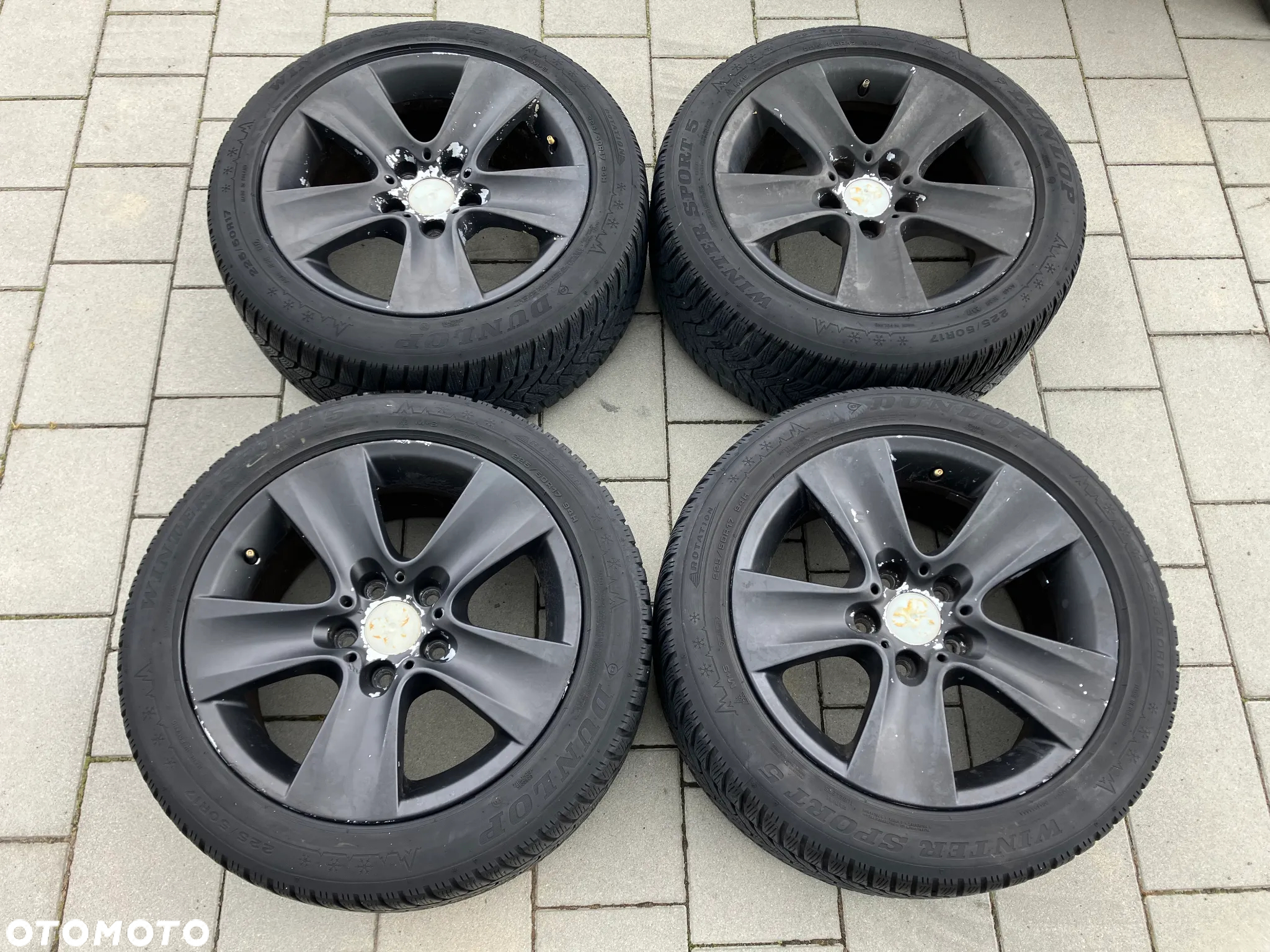 KOŁA ZIMOWE BMW E60 E61 17 CALI 5x120 225/50/17 OPONY ZIMOWE ZIMÓWKI CZARNE FELGI 6790172 IS30 8Jx17 - 4